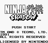 Ninja Gaiden Shadow (USA) Title Screen